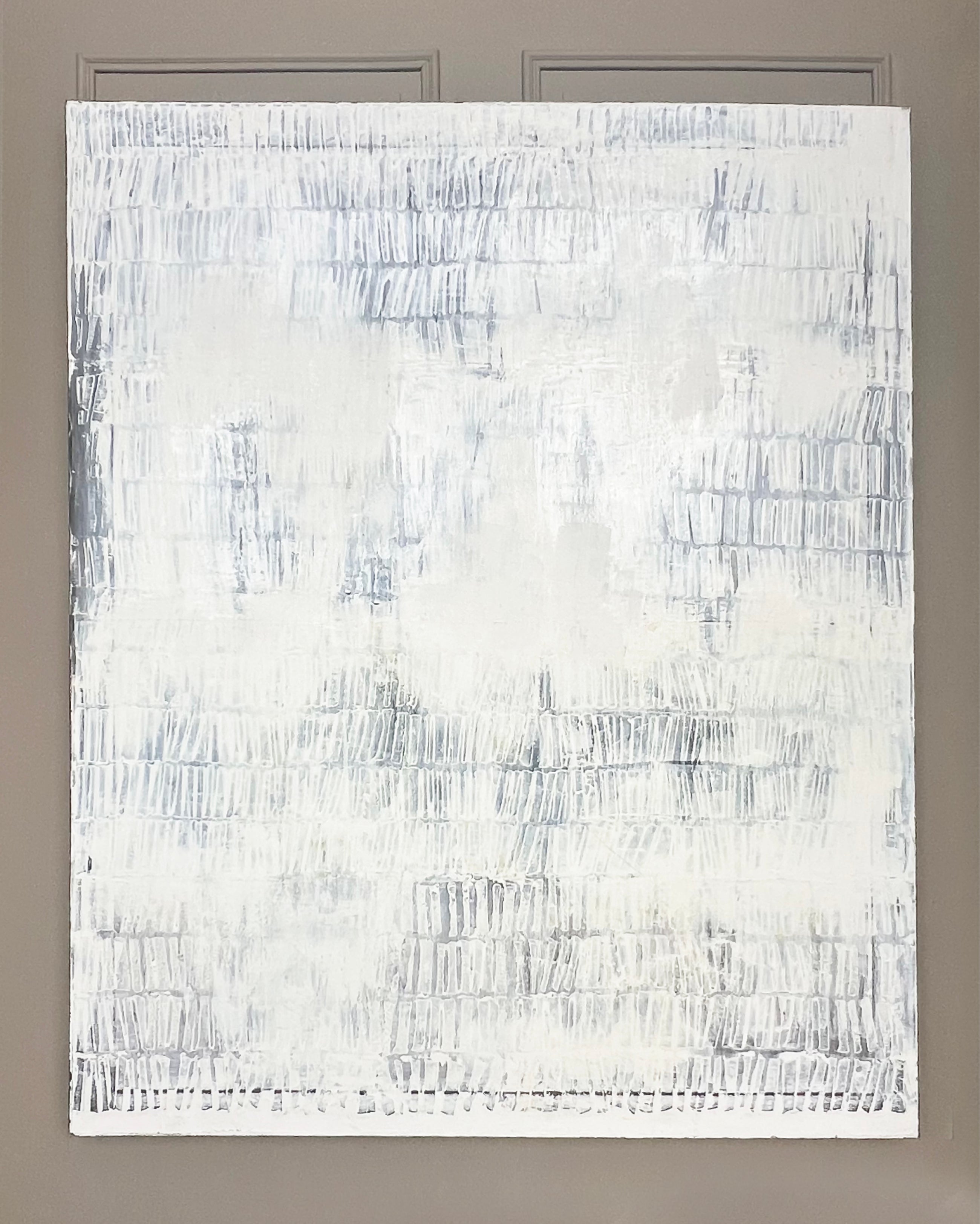 Pure Patina Light I – original abstract painting with layered light patina surface by PATINA & ORO