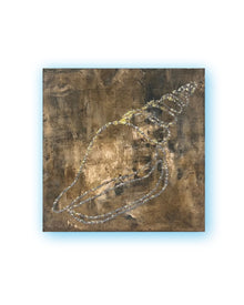 Original abstract study from the LITTLE TREASURES series. Egg tempera, pigments and ash on wood. One of a kind.