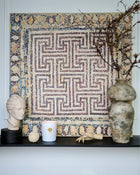 Mosaic I, contemporary abstract fine art painting displayed in a modern interior setting