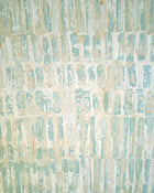 Detail of Pure Patina – Light III showing layered acrylic, egg tempera, pigments and ash creating a tactile surface