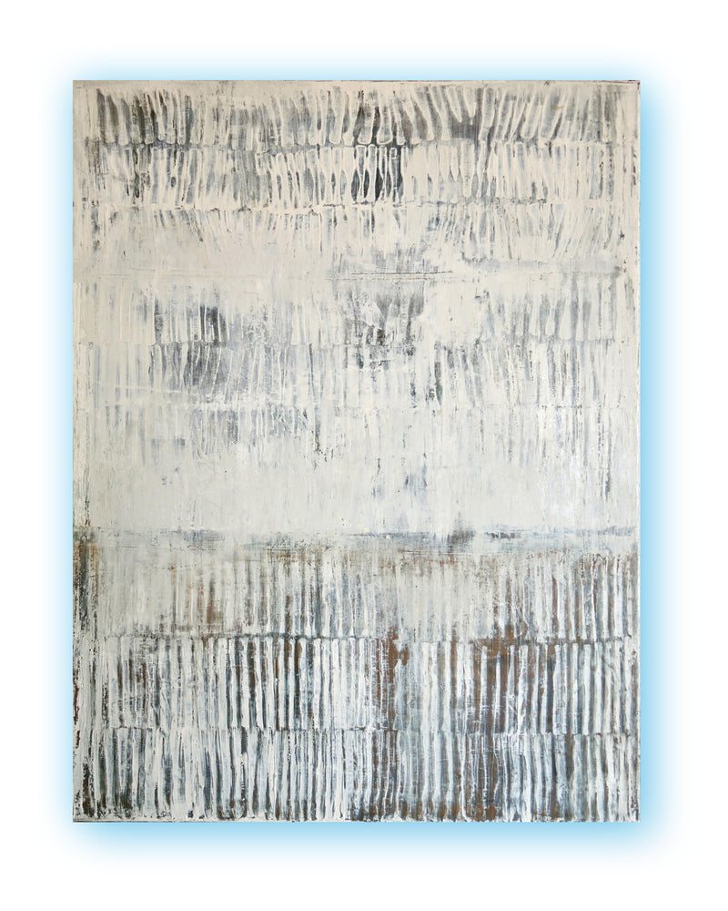 Pure Patina – Light VI, abstract painting in light and earthy tones, layered surface