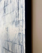 Side view of Pure Patina Light I revealing the depth of the wooden panel and surface layers