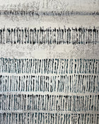 Detail of textured surface, matte acrylic on aged burlap, showing rhythm and layered material from the PURE PATINA series