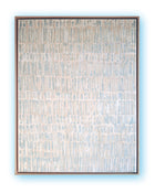 Pure Patina – Light III, original abstract painting on canvas in light tones, framed in a shadow gap frame by PATINA & ORO