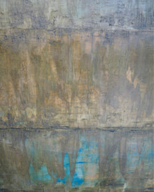 Detail of Pure Patina – Dark II showing layered egg tempera, ash and natural pigments with subtle tonal gradients