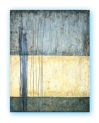 Abstract painting Pure Patina Dark III with layered earthy tones, egg tempera and natural pigments on canvas