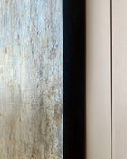 Side view of Pure Patina Dark III abstract painting highlighting layered canvas depth