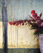 Detail of Pure Patina Dark III showing textured surface with egg tempera, ash and natural pigments